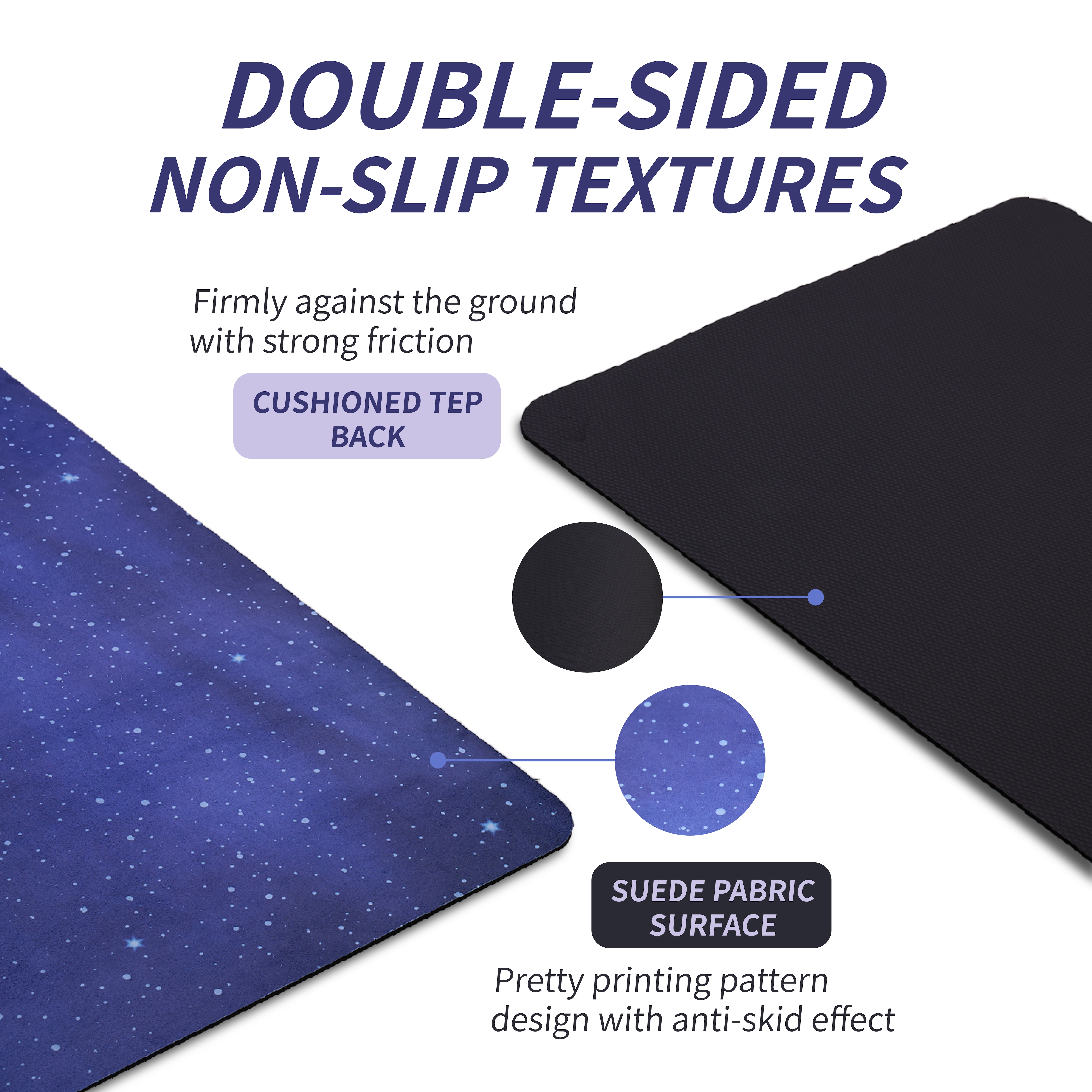 Yoga Mat, Exercise Yoga Mat Print With Non-Slip Design, Professional TPE Exericise Mat, 72" X 24" Multi-Purpose Workout Mat For Women, Pilates Fitness And Floor Exercises	_voghion.com